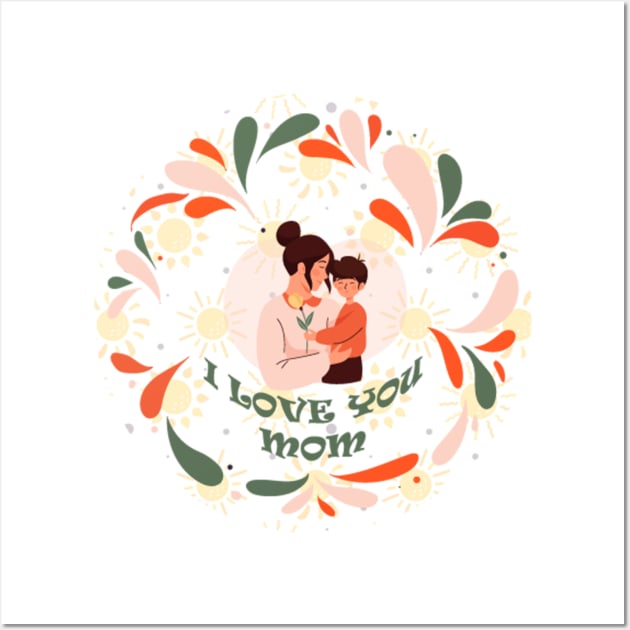 I Love You Mom 04 Wall Art by Nangers Studio